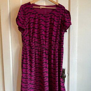 Fuchsia/magenta fully lined bat dress from Modcloth size 2XL